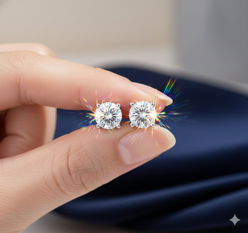 1ct earrings white - 1ct,