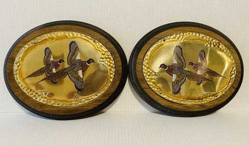 Vintage brass flying pheasant - brass,