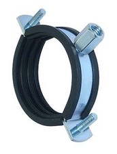 4" 100mm Suspension Support Split Clip Bracket c/w Rubber Linner, Spiral Ducting