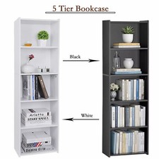 5-Tier Bookcase Bookshelf Open