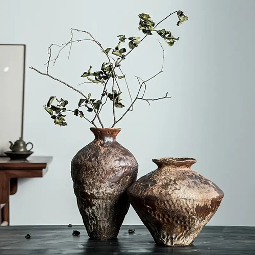 Rustic style ceramic vase - style,