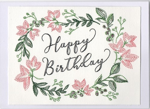 Hand made embroidered - made, birthday