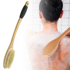 Long Handle Exfoliating Body Scrubber Back Massage Bath Shower Brush Anti-slip
