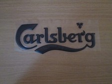 Liverpool Carlsberg Sponsor Patch Black Flock 3D Repro for Football Shirt