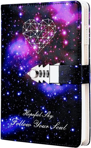 Lockable faux leather diary - lockable,