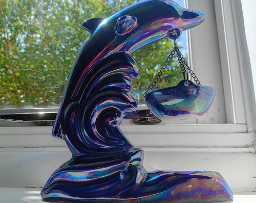 Vintage iridescent blue - vintage,