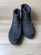 TEVA WOMEN'S Size 4.5 MOCCASIN ANKLE BOOTS NUBUCK Suede BLACK WATERPROOF