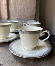Set of 5 tea pairs Royal Doulton Romance Collection Melissa Tea Cups & Saucers