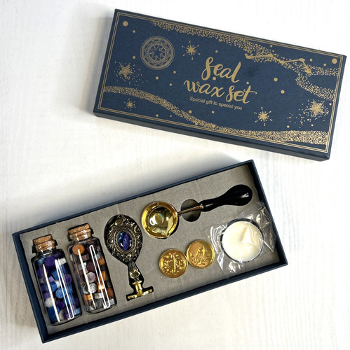Wax seal stamp set space - wax,