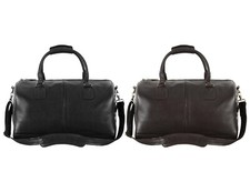 HOLDALL Cowhide Leather Weekend Bag Duffel Travelling Gym Luggage Leather Bag