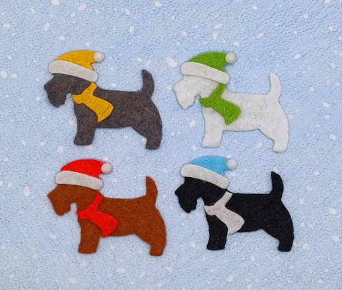 Felt scottie dogs - felt,
