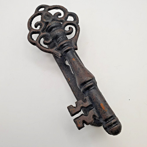 Black cast iron key shaped - iron,