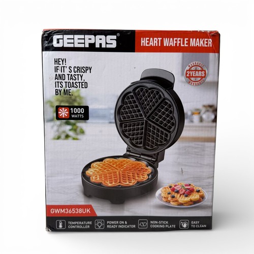 Geepas waffle maker iron heart - maker,