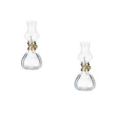  2 Pieces Retro Kerosene Lamp Old Fashioned Lamps Country Style Oil Lantern