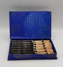 Smith Seymour 6 X Stainless Steel 7" Celluloid Butter Dinner Knives Cutlery