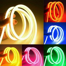 LED Strip Neon Flex Rope Light Waterproof DC 12V Flexible Outdoor Lighting 1-5m