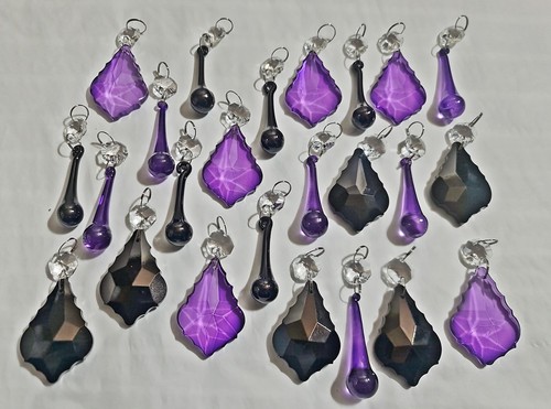 Black purple chandelier - black,