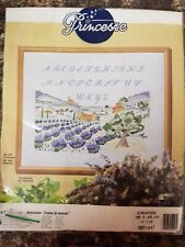 Princesse French Counted Cross Stitch Kit "Lavender Field Alphabet" Sampler 