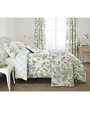Sanderson Options Ella Blue/Aqua Floral Cotton Rich King Size Duvet Cover Set