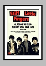 STIFF LITTLE FINGERS - Framed A3 Poster Print - Punk Memorabilia - Punk Rock
