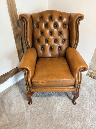 Wingback brown leather - wingback,