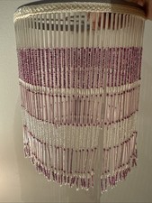 Lampshade frame with beaded