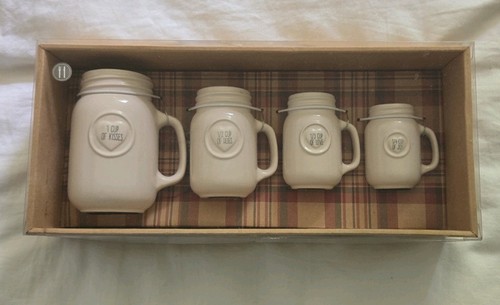 This set four white ceramic - four,