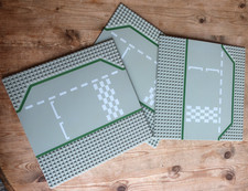 Vintage Lego 32 x 32 Lego Light Old Grey Road Base Boards x3