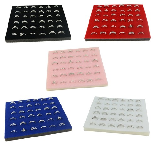Velvet flocked ring pads tray - flocked,