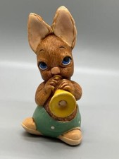 Pendelfin Phumf Hand Painted Stoneware Bunny Rabbit Green Pants Horn England