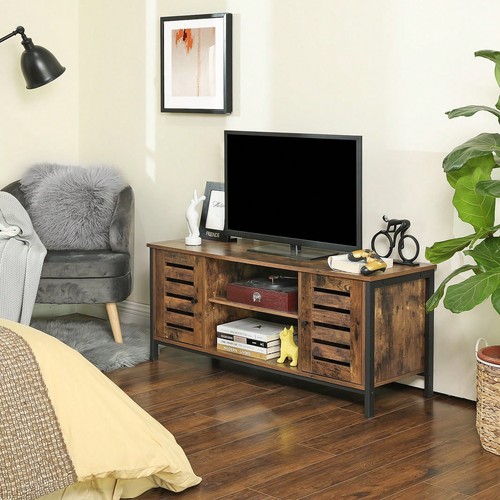 Rustic brown louvered - brown, tv