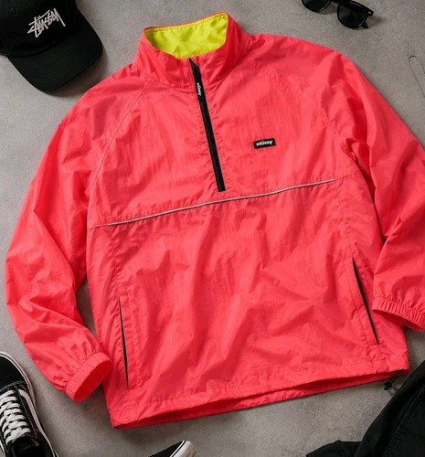 Stussy red half zip - xl,