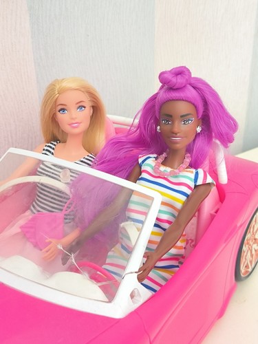 Barbie dolls and car - dolls,