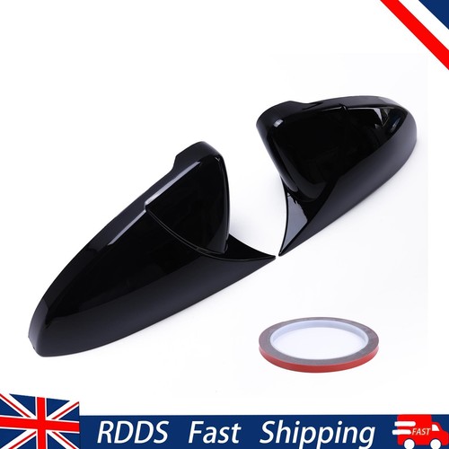 Pair gloss black wing mirror - pair,