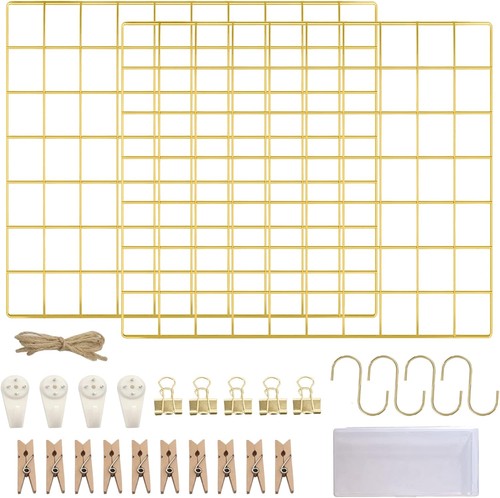 Gold grid panel display - grid,