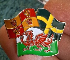 Wales Triple Flag Pin Badge