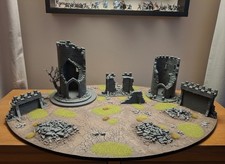 🛡️ 28mm Fantasy Ruined Towers & Walls – Tabletop Wargaming Terrain Set 🛡️
