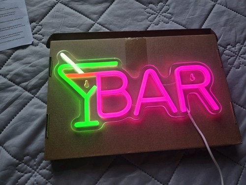 Neon sign cocktail bar - sign,