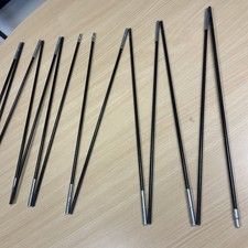2x Fibreglass tent pole, 7 sections, 5mmx40cm Length Each,320cm