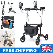 Upright Rollator Mobility Walker lightweight Stand Up Walking Aid & Seat Folding
