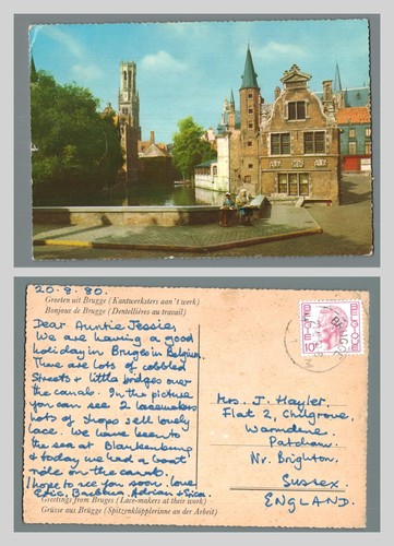 Vintage postcard bruges - postcard,