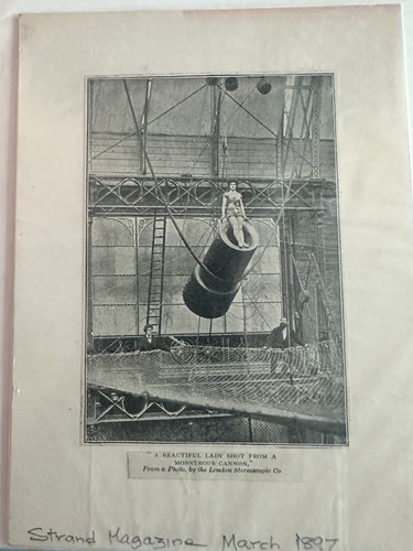 1897 circus cannonball lady - circus,