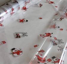Santa Snowman Cellophane Wrap 2m - 100m