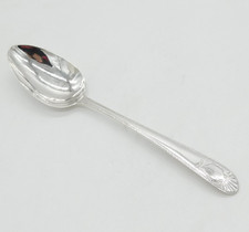 Irish George III Sterling Silver Crested Serving Spoon Antique 1794 Dublin