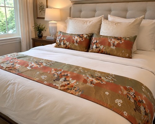 Japanese obi bed runner 2 - bed,