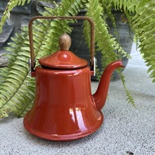  Tea Pot 7.5" Vintage Burnt