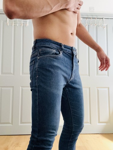 Blue jeans bershka denim - blue,
