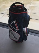 Taylor Made Golf Cart Bag Blue/White/Red 14 Way Divider with Shoulder Strap