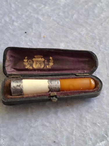 Antique silver mounted cheroot - silver,