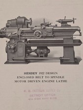 HENDEY LATHE - 1922 DESIGN -